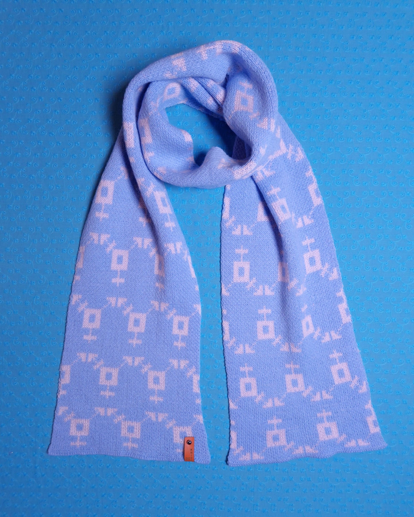 Transgender Symbol Scarf - Baby Blue