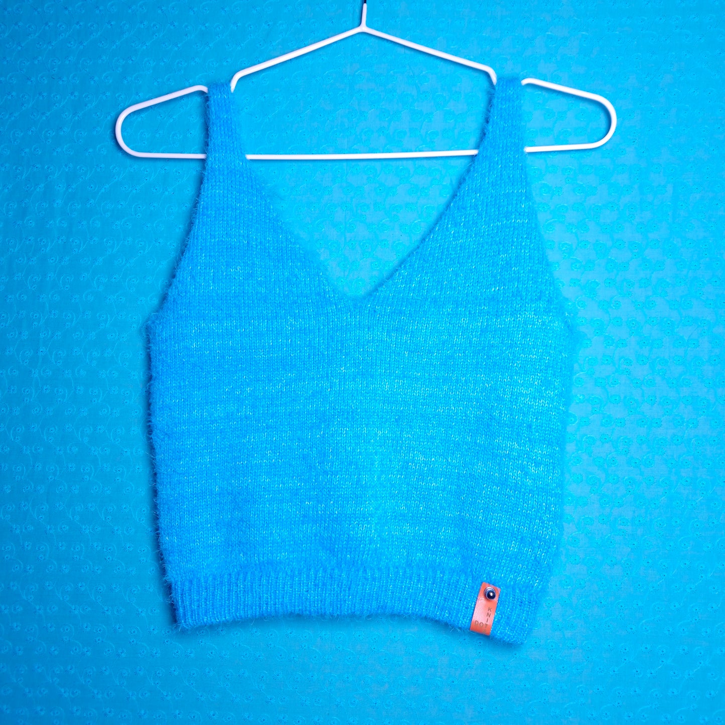 Crop Top Fluffy Blue