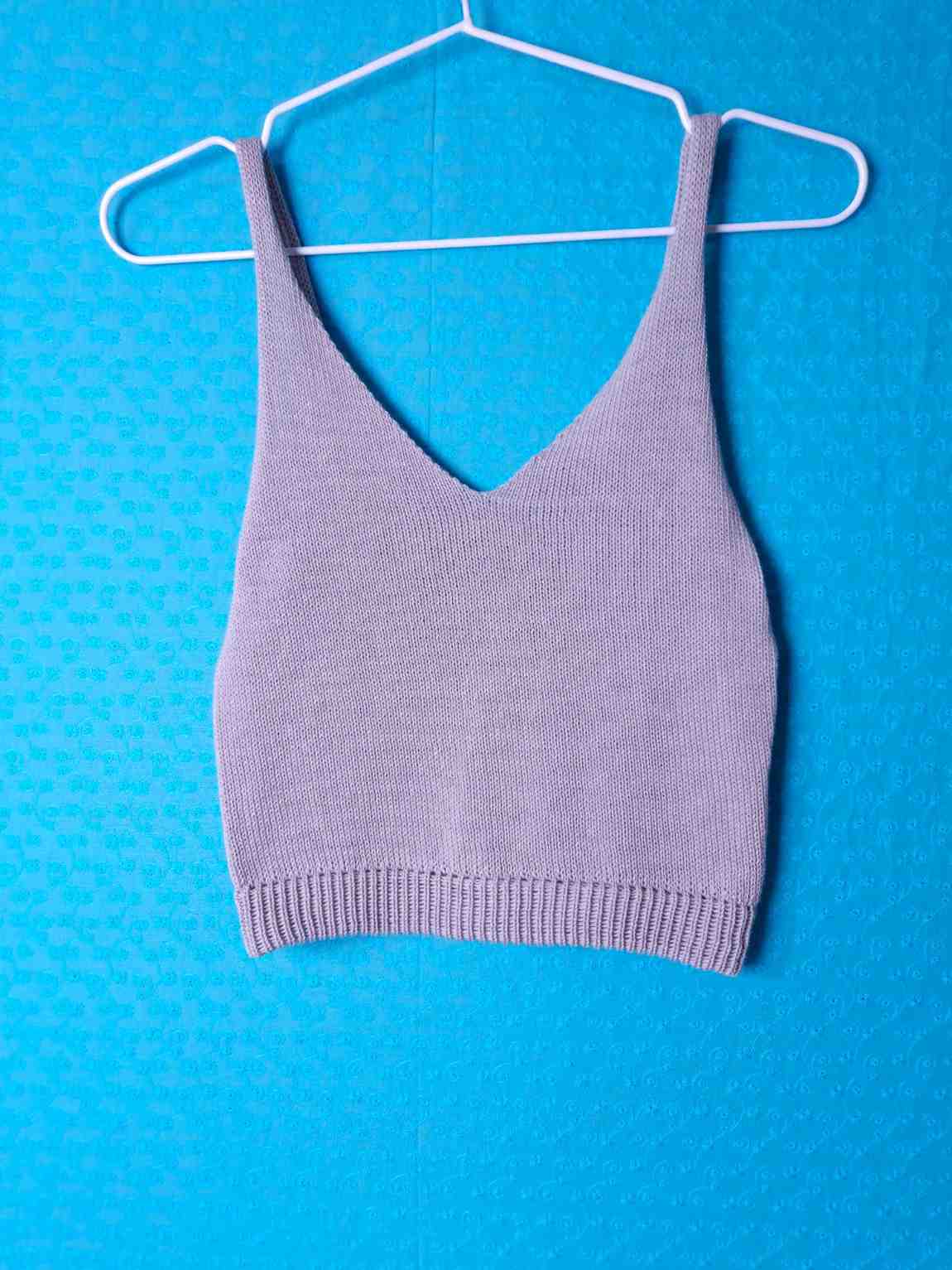 Crop Top Organic Cotton Silver