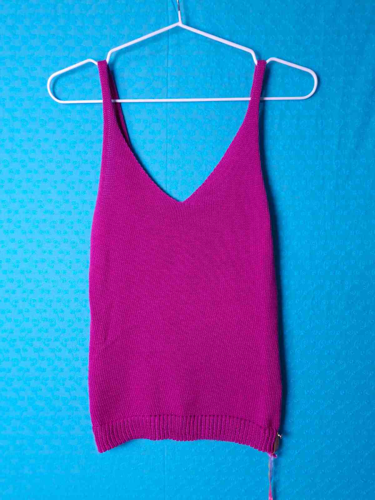Vest Top Organic Cotton Fuchsia