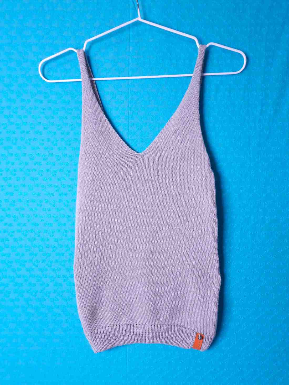 Vest Top Organic Cotton Silver