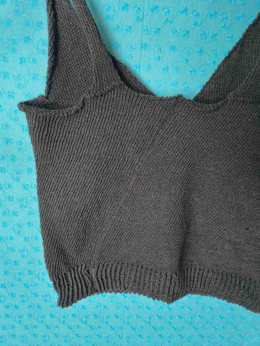 Crop Top Organic Cotton Black (Sample)