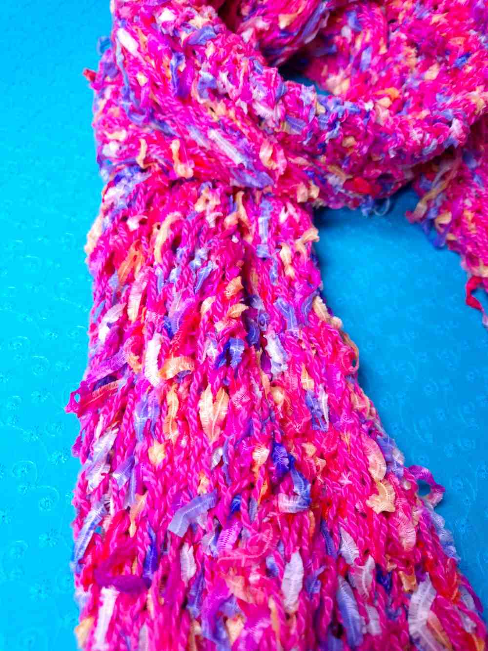 Higgledy-piggledy Spacedyed Scarf Pink