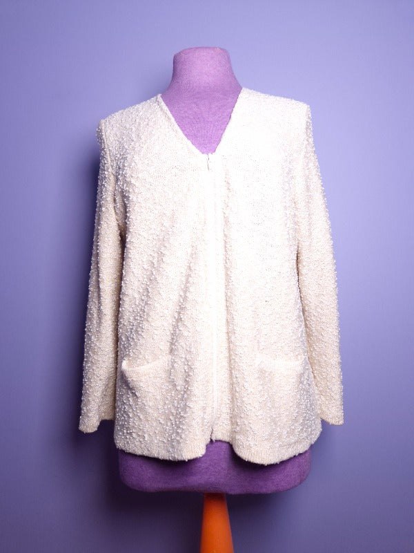 Vintage Handmade Knitted Jackets with Zip Fastening by Ursula