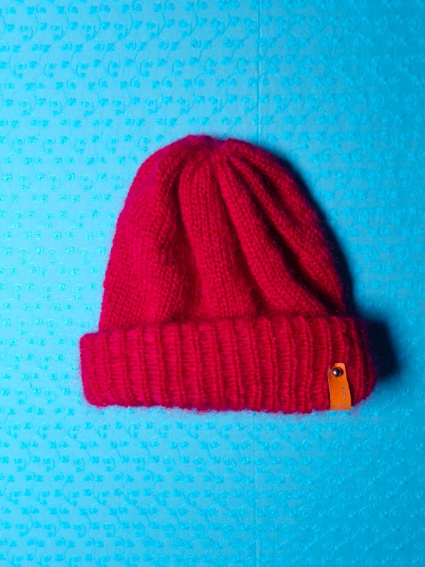 Mohair Hat - Berry Red