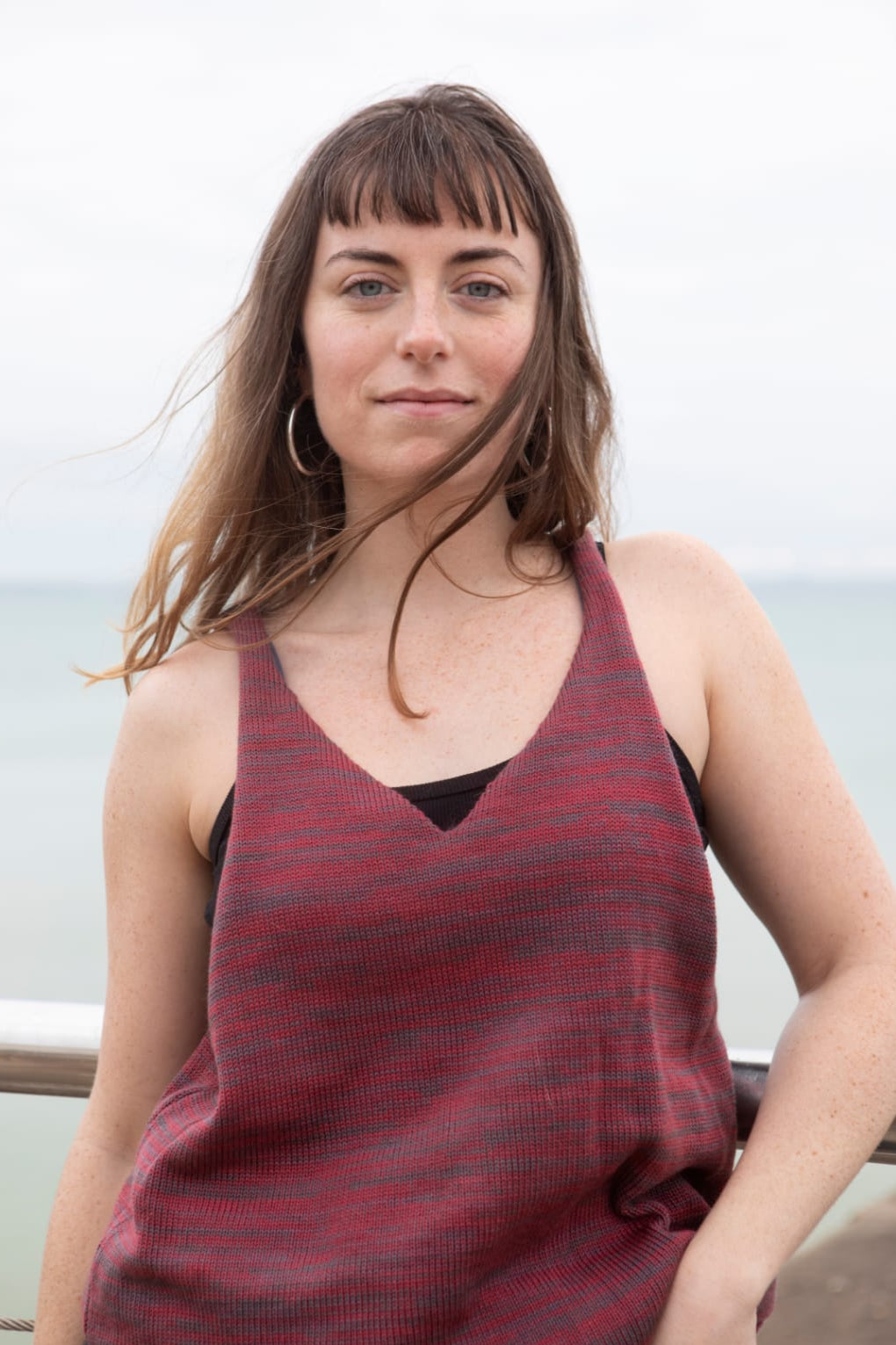 Dungaree Dress - Maroon