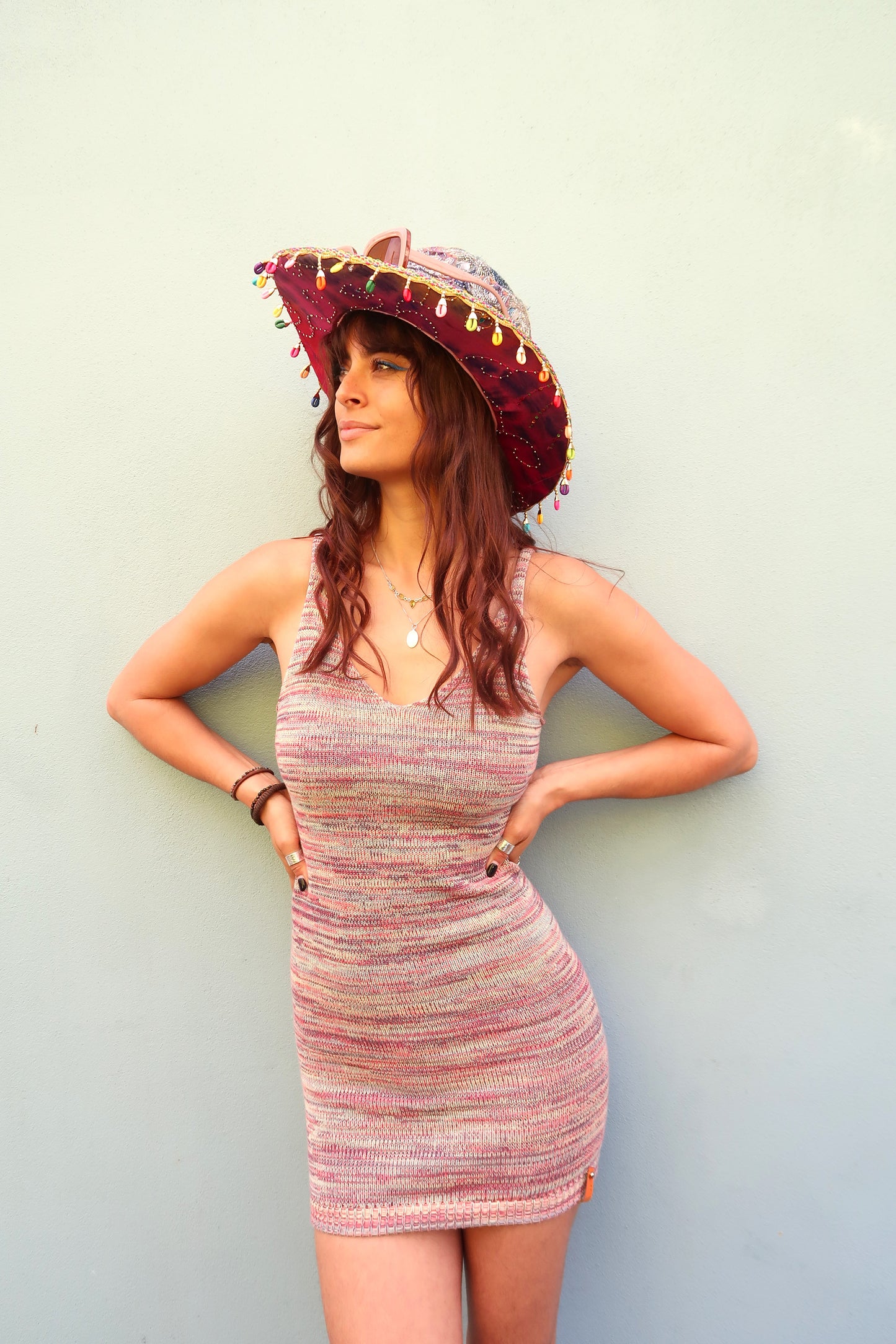 Knitted Dress - Plum