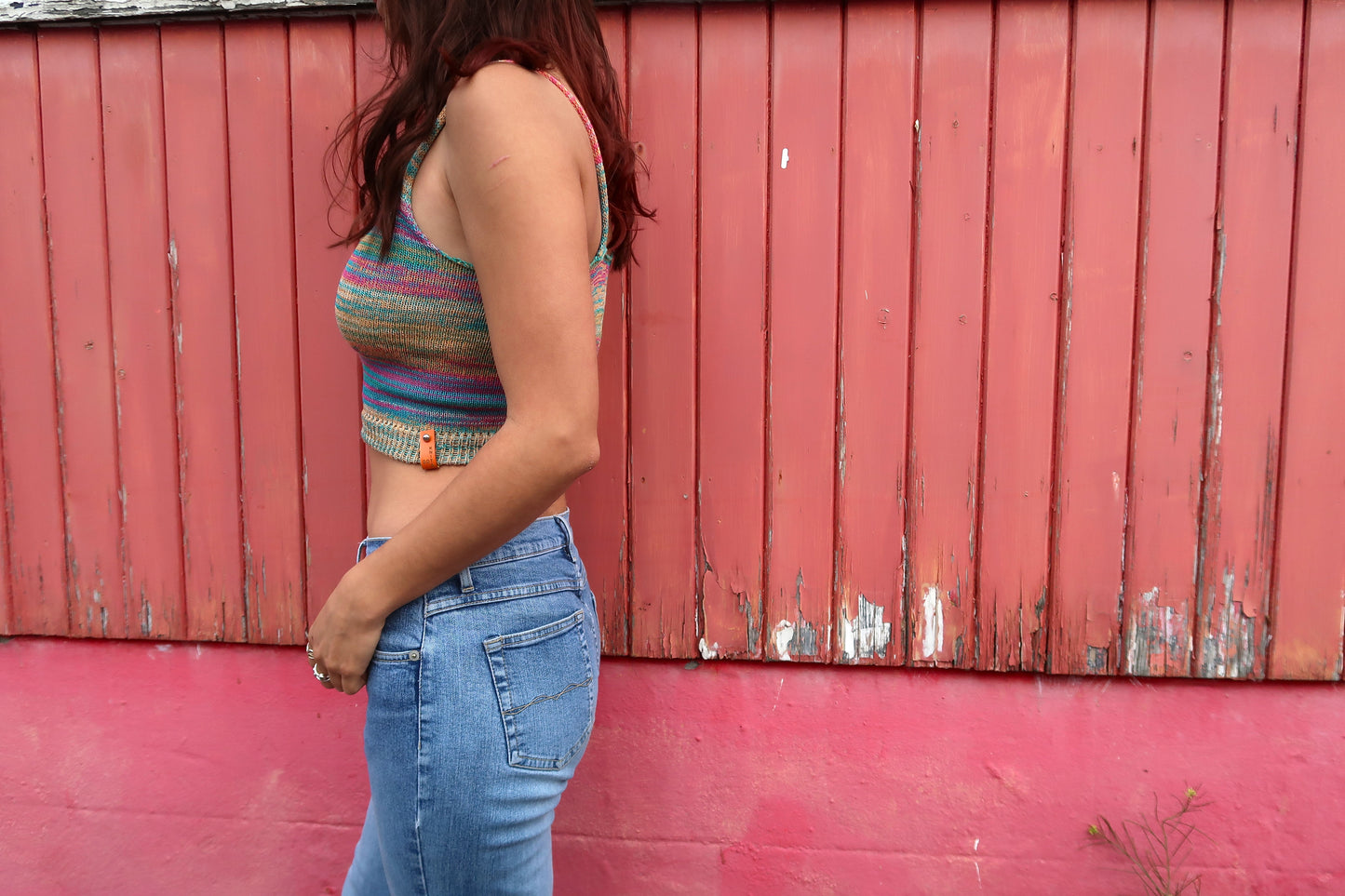 Crop Top Rainbow Cottons