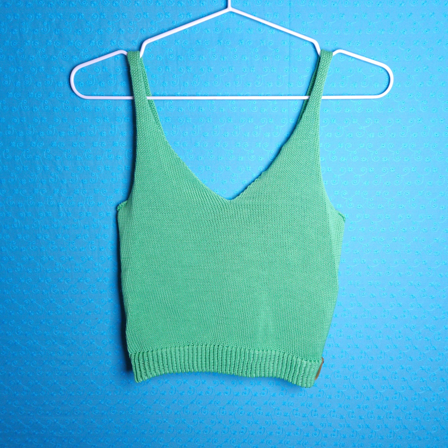 Crop Top Organic Cotton Lime Green