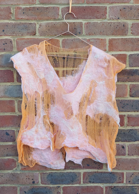 Felted Ladder Knit Top