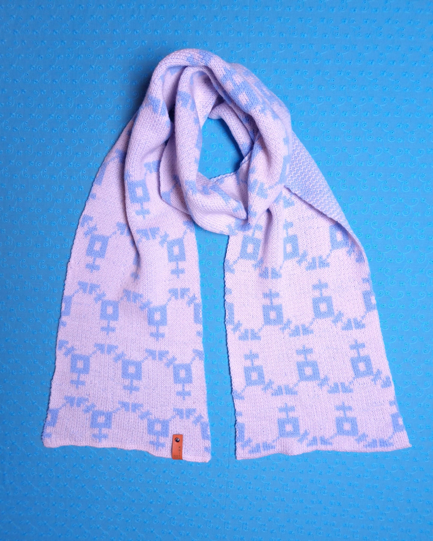 Transgender Symbol Scarf - Baby Pink