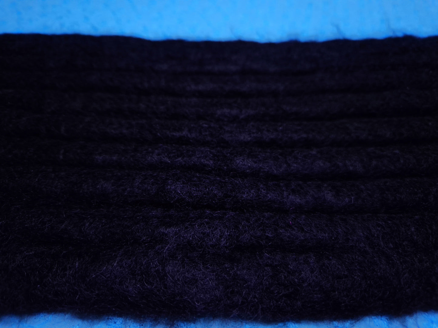 Ribbed Mohair Scarf - Black