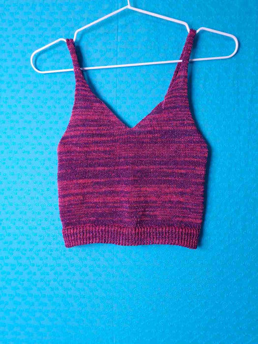 Crop Top Purple Glitter