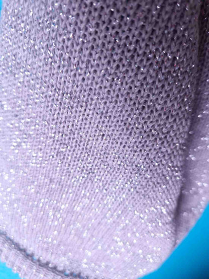 Crop Top Silver Glitter