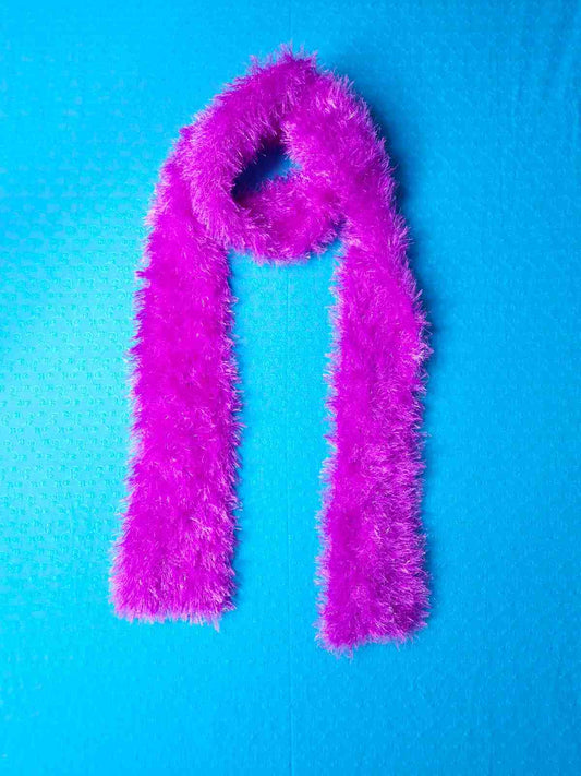 Fluffy Glitter Pink Scarf