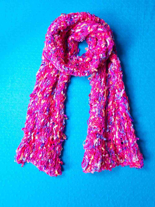 Higgledy-piggledy Spacedyed Scarf Pink