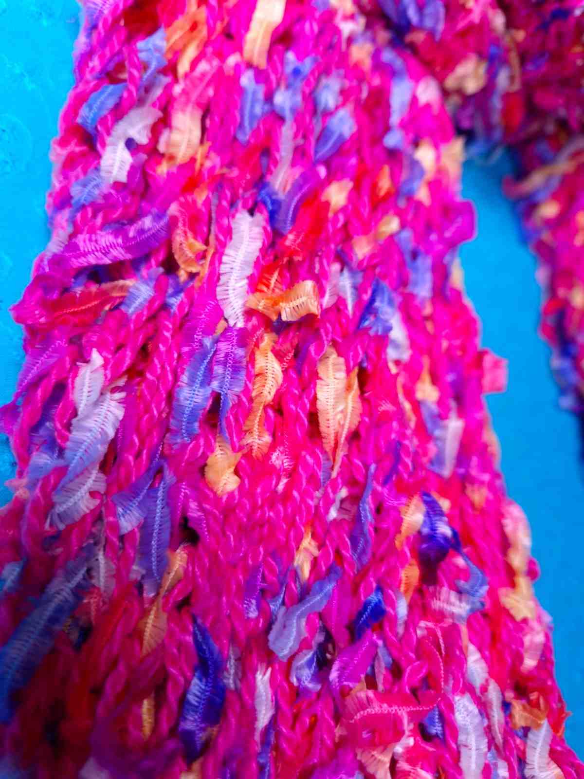 Higgledy-piggledy Spacedyed Scarf Pink