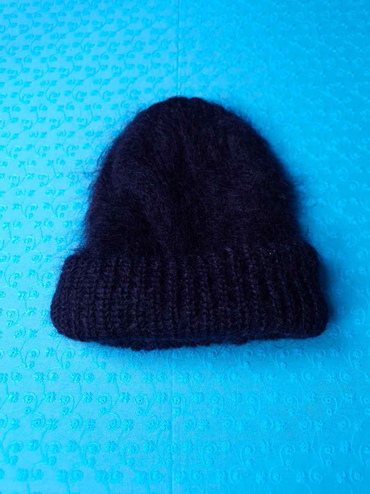 Mohair Hat - Black (Sample)