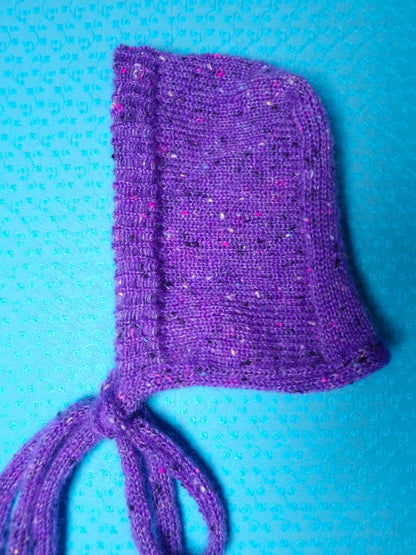 Mohair Bonnet - Purple Speckled