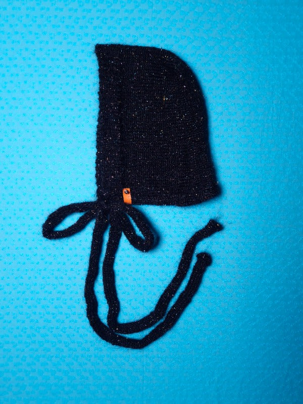 Mohair Bonnet - Glitter Black