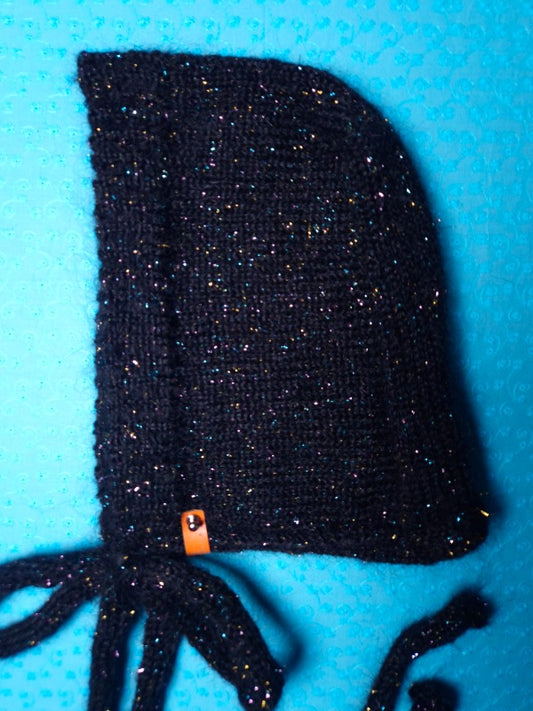 Mohair Bonnet - Glitter Black