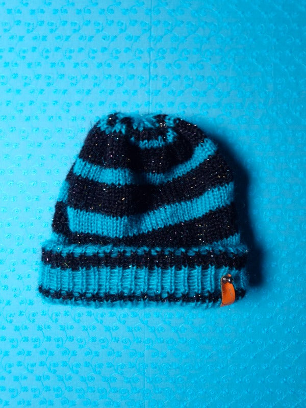 Mohair Hat - Glitter Stripe