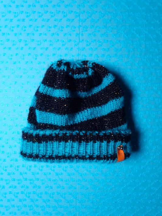 Mohair Hat - Glitter Stripe
