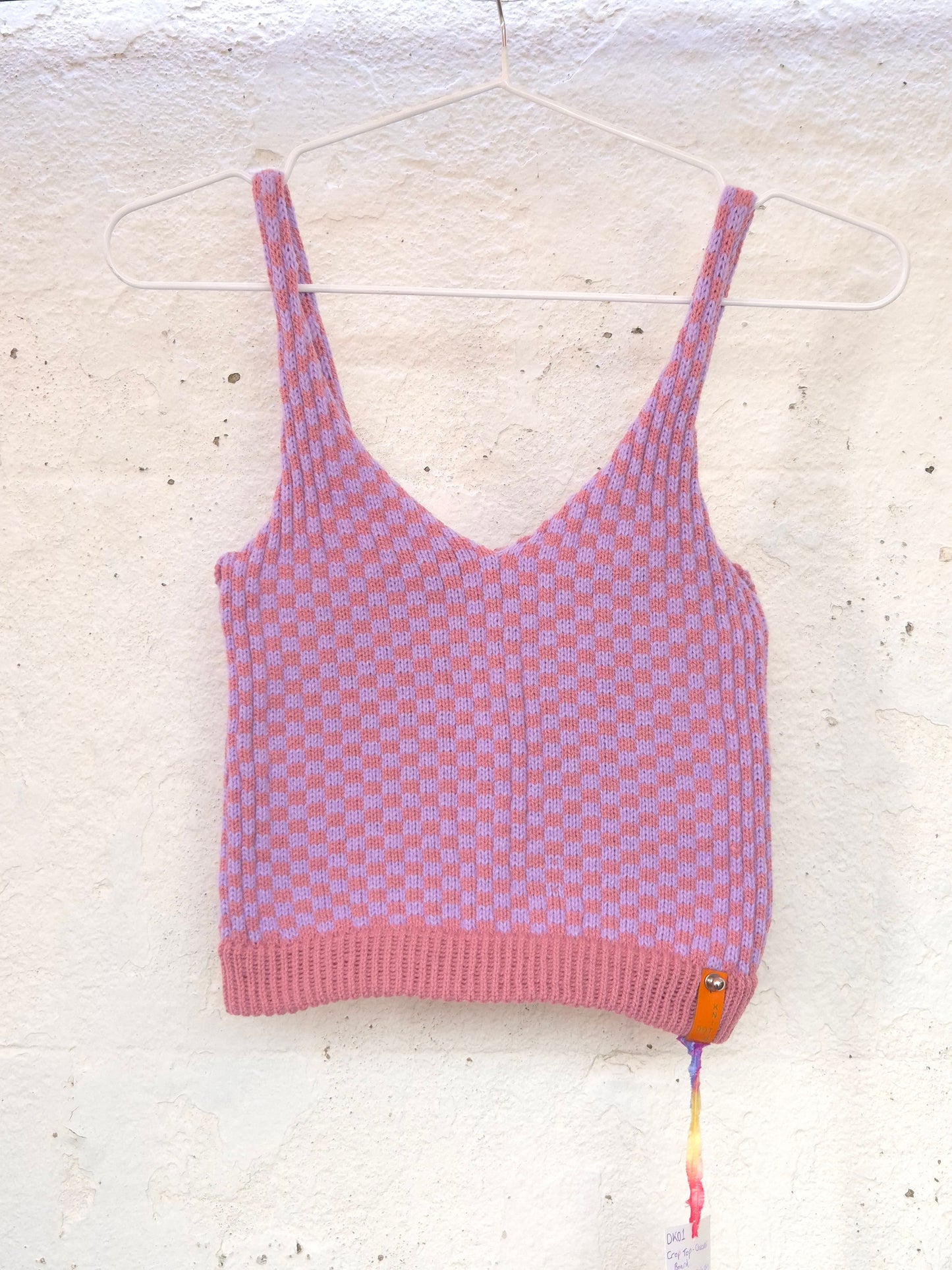 Patterned Acrylic Crop Tops by Dot Knits