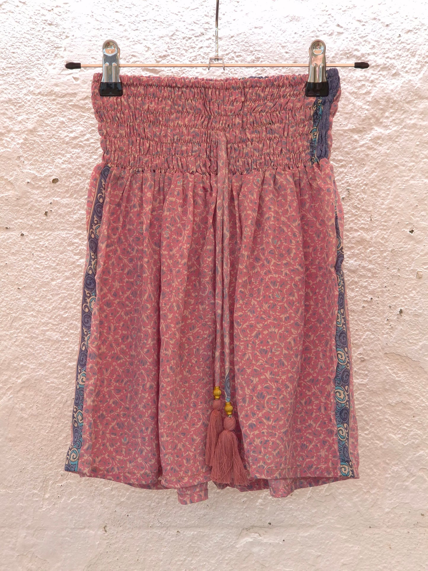 Recycled Sari Shorts - Pink