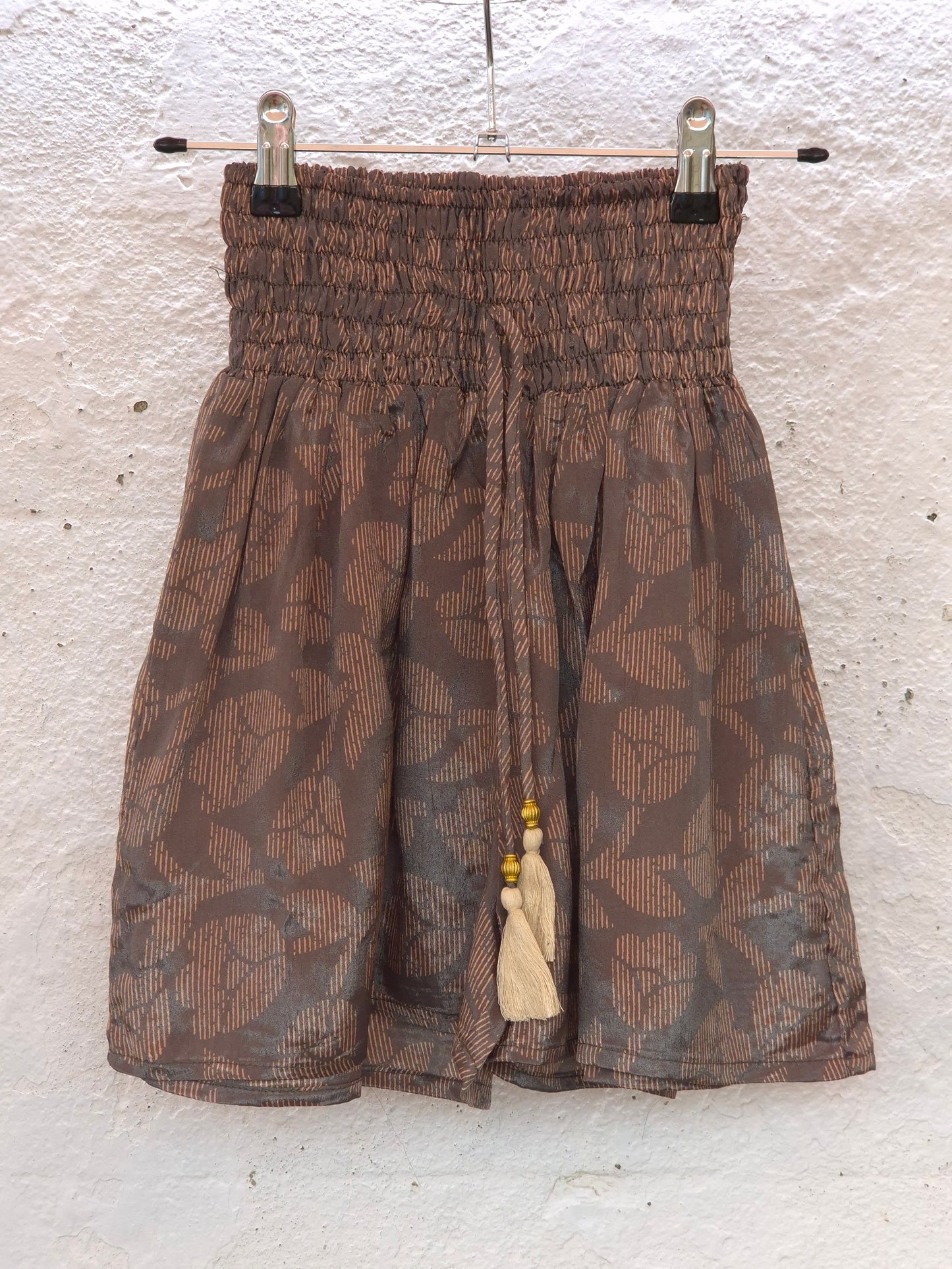 Recycled Sari Shorts - Dark