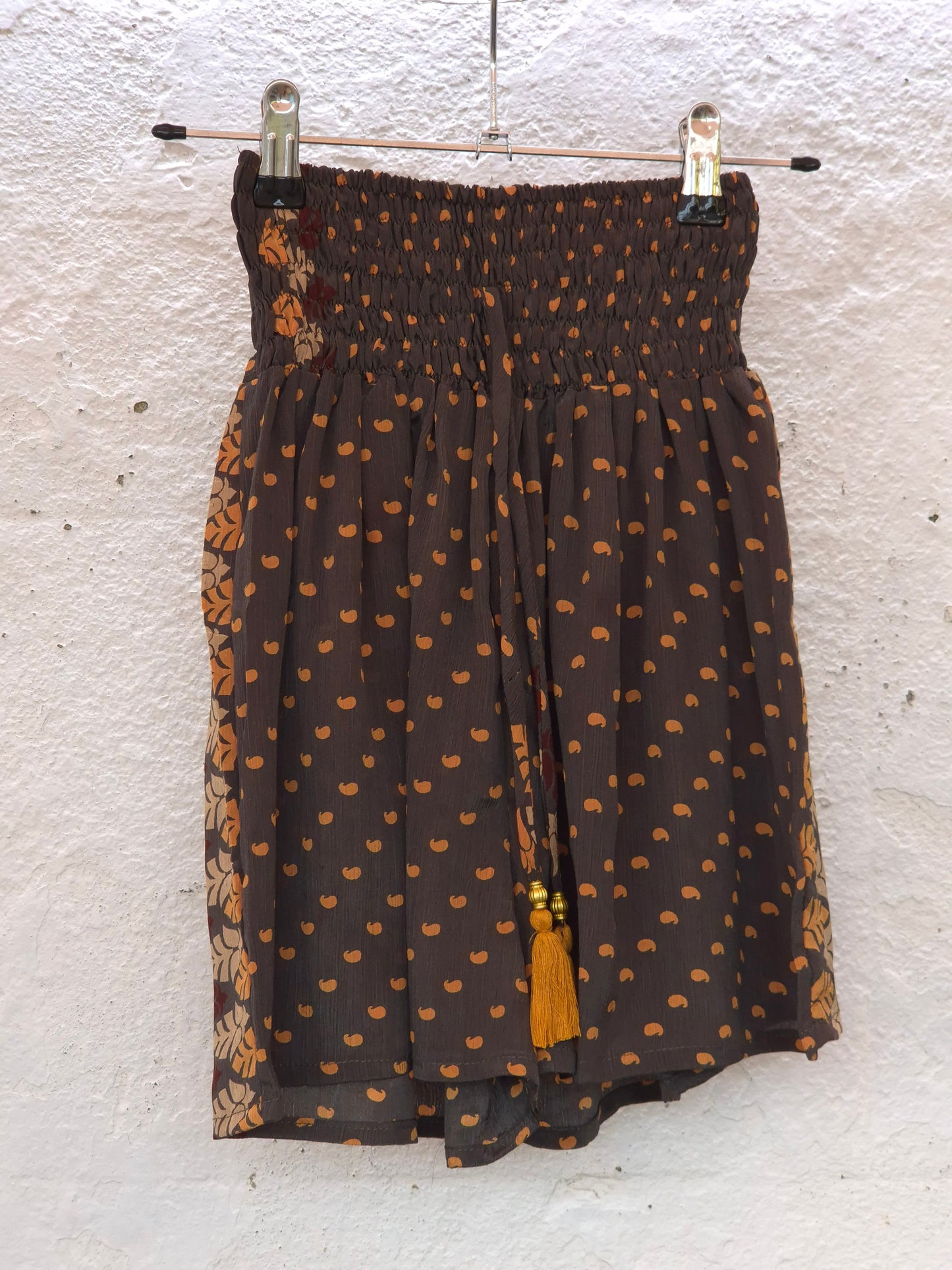 Recycled Sari Shorts - Dark