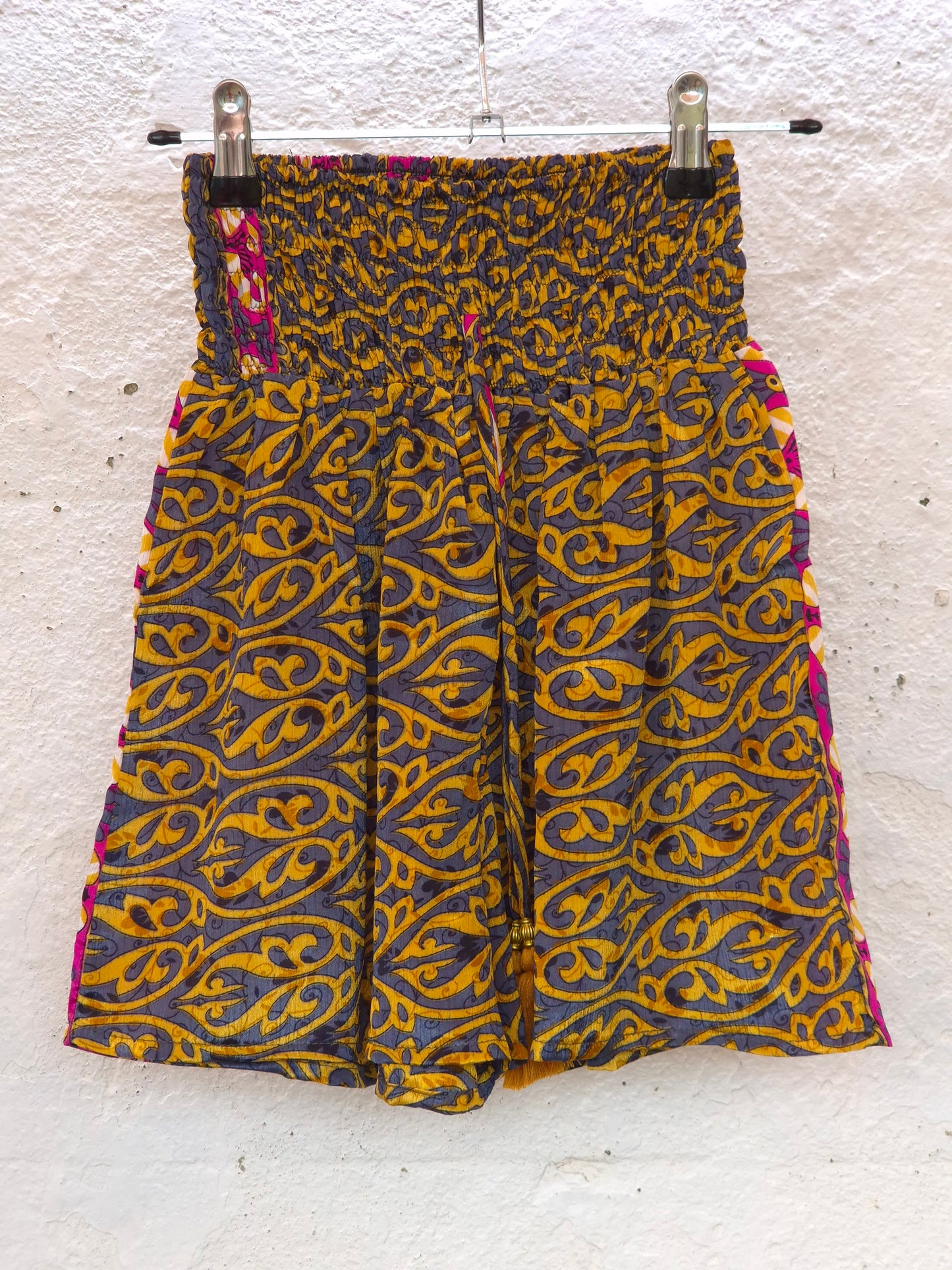 Recycled Sari Shorts - Dark