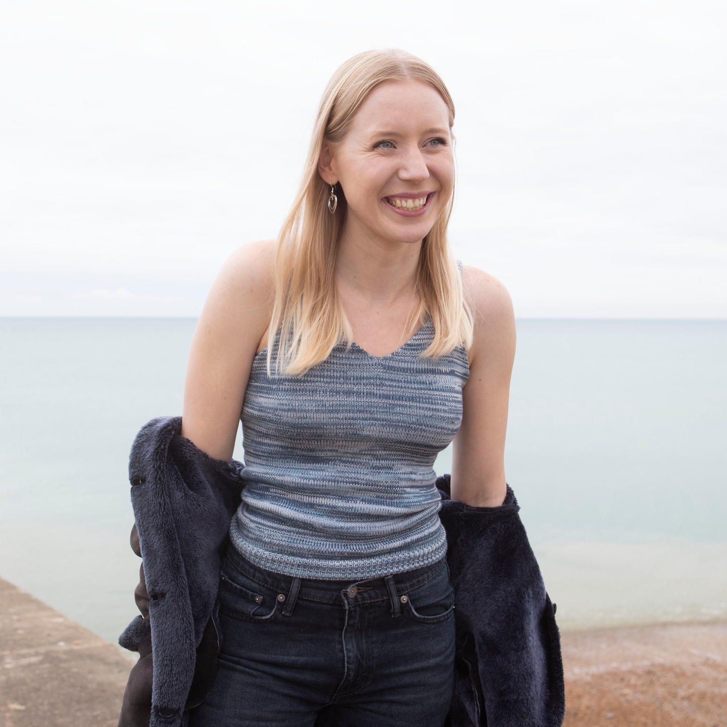 Vest Top - Merino Blue