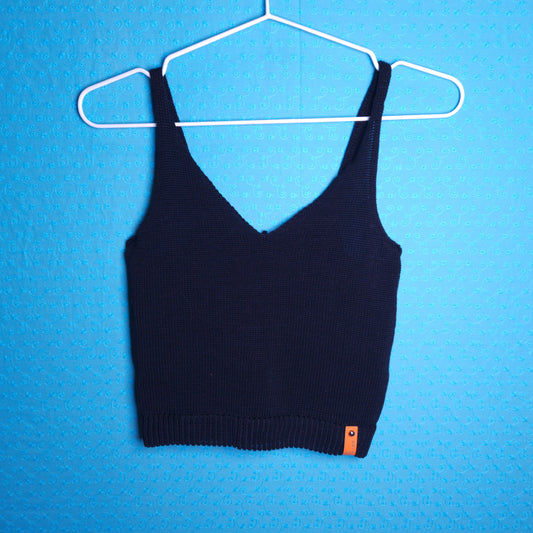 Crop Top Organic Cotton Black