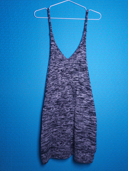 Dungaree Dress - Black and White