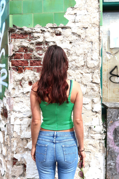Crop Top Organic Cotton Lime
