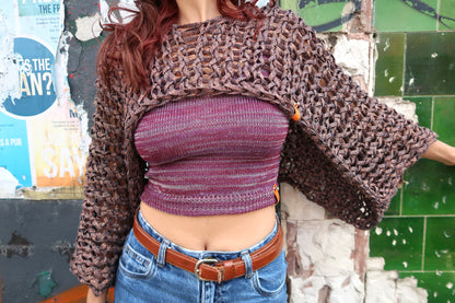 Crop Top Cotton Purple