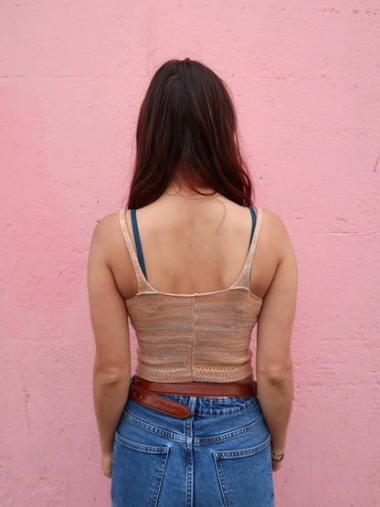 Crop Top Beige Cottons