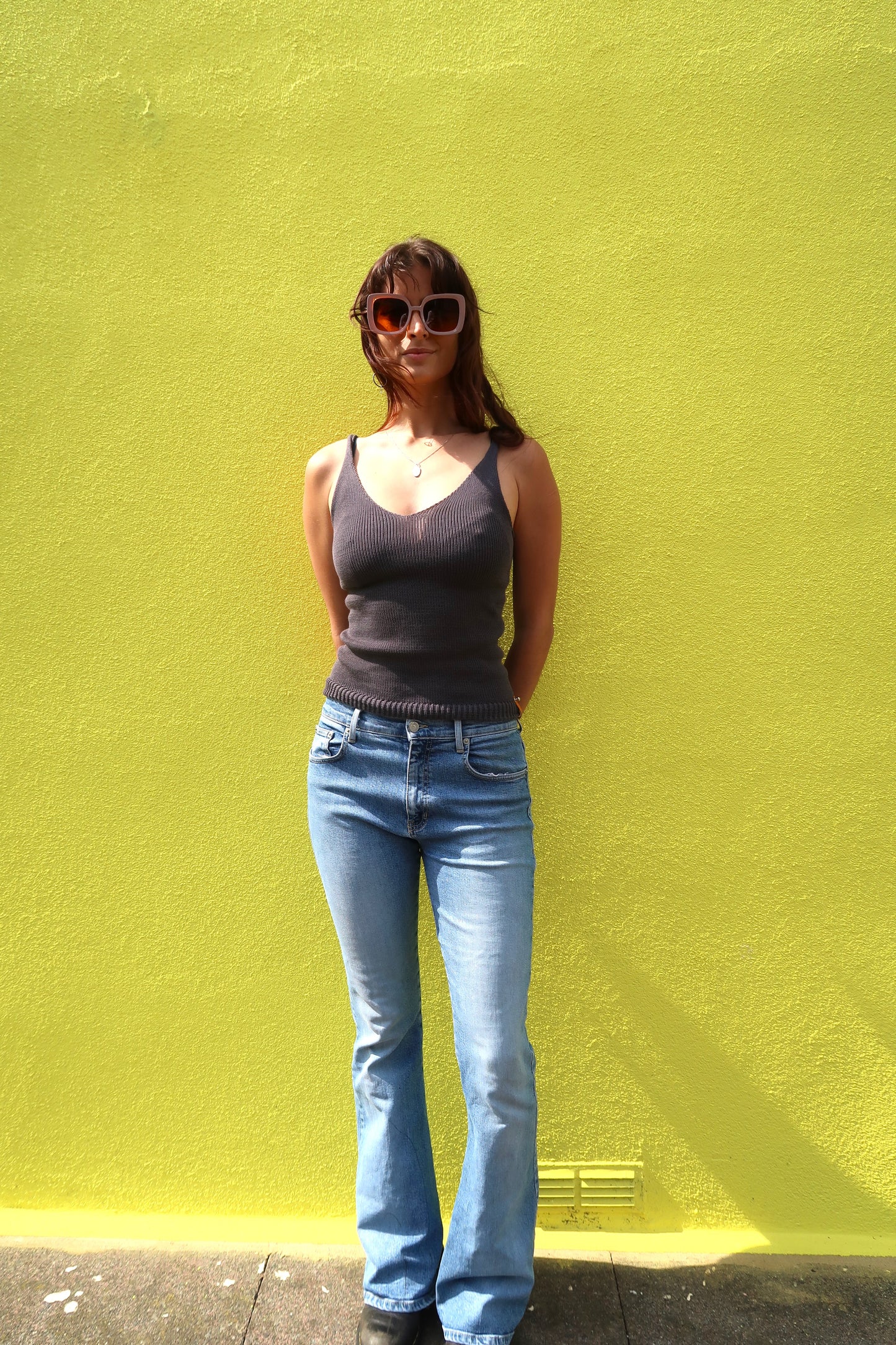 Vest Top Organic Cotton Charcoal