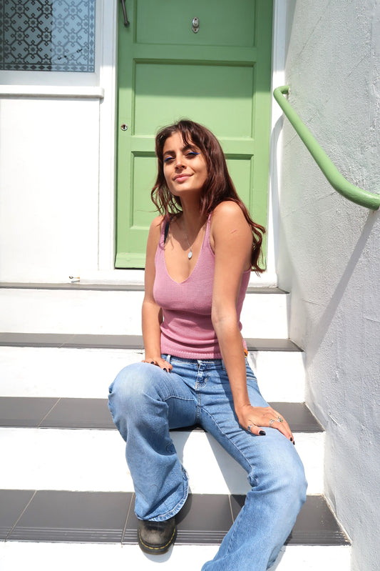 Vest Top Organic Cotton Blush