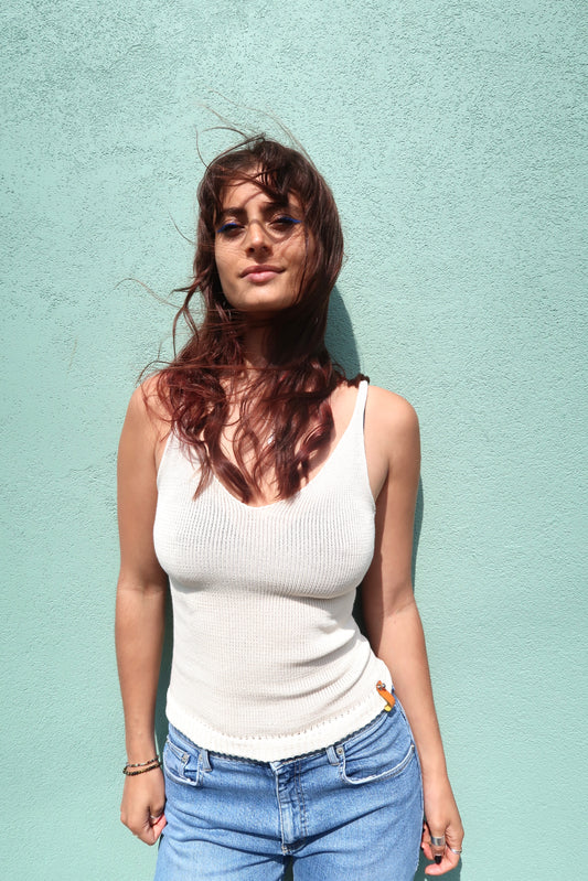 Vest Top Organic Cotton Cream