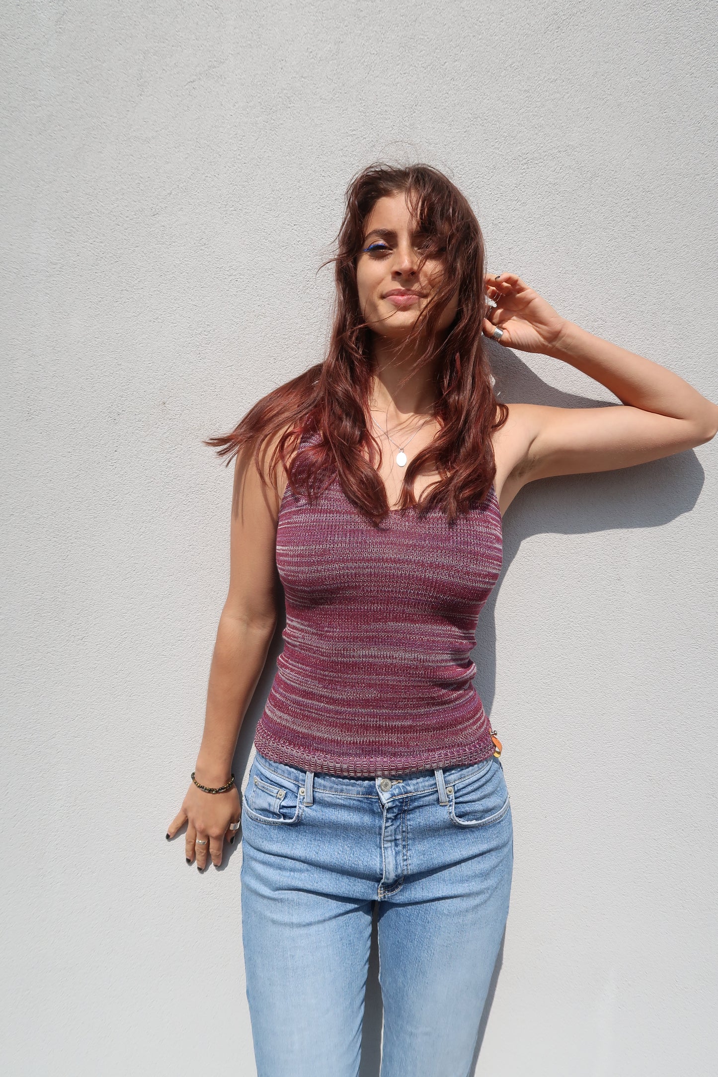 Vest Top Cotton Purple