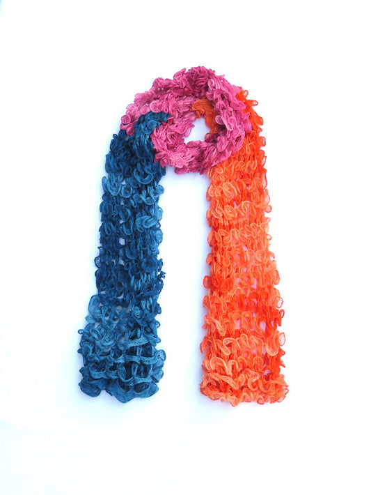Dot knits multi ruffle scarf 